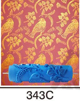 Tapetes, Apdares Rakstu Rullīšu Gofrēts Krāsas Piedurknēm Sienu Tekstūras Trafaretu Otu 3D Modeli Dekoru Krāsošanas Mašīnu, 7 COLLU