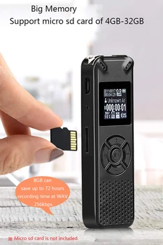 Telele V91 Jaunu 8GB 16GB Balss Aktivizēta Pārnēsājamo MP3 Atskaņotājs ar Diktofonu, Telefonu, Audio Ierakstīšanas Digitālo Diktofonu Diktofons