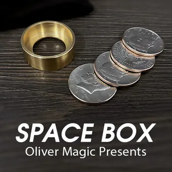 Telpas Box-Olivers Burvju Veidojums Monētas Burvju Triki Burvis Lodziņā Close Up Magic Ilūzijas Prop Naudu Magic Vizuālo Efektu Jautri