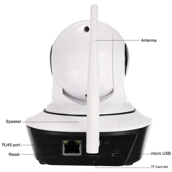 Temperatūras, mitruma sensoru Bezvadu 1080p 720p HD IP Kameras WiFi Dome IS Nakts P2P Baby Monitor Audio Runāt SD CCTV Onvif