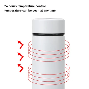 Termoss Smart Izolācijas Kausa 500ML Saprātīga Nerūsējošā Tērauda Temperatūras Displejs Kafijas Tasi Ūdens Pudeli Ūdensdrošs IPX7