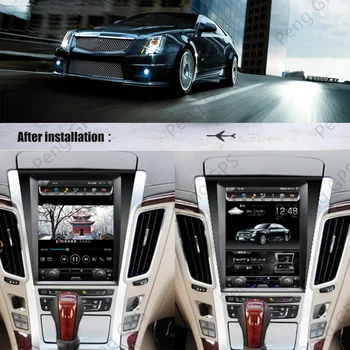 Tesla Ekrāna Android PX6 Par Cadillac CTS 2007. - 2012. gadam Automašīnu multimediju Atskaņotājs, Radio, Stereo, GPS Navigācija, Galvu vienība Audio upgrade
