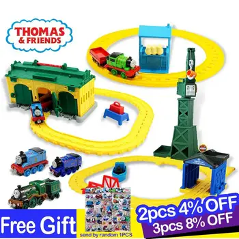 Thomas un Draugiem Vilcienu Sliežu ceļa Sastāvdaļas Lējumiem 1:18 Vilciena Sliežu Komplekts Auto Rotaļlietas Zēniem Bērniem Dāvanas Piederumi Playset