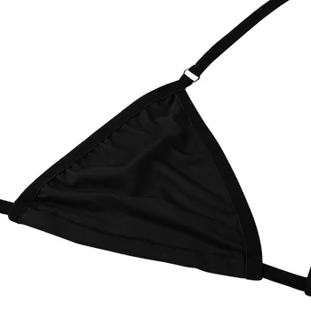 TiaoBug Sievietes Sexy Apakšveļa Komplekts Pavada Mini Mikro Bikini Krūšturis Topi ar G Stīgas Sandales Tanga Biksītes Apakšveļu, Peldkostīmu Beachwear
