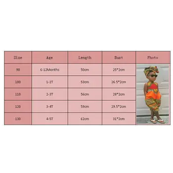 Tikko 2020. gadam, Modes Infant Baby Meitenes Bērniem Āfrikas Jumpsuit Cute Drēbes Toddler Playsuit Apģērbs Komplekti, Izmērs 6M-ź5 y