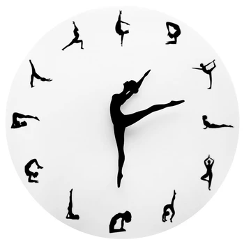 Timelike Sienas Pulkstenis Balerīna, Balets, Dejas Meitene Modeli Akrila Pulksteņi 30X30Cm Par Dāvanu
