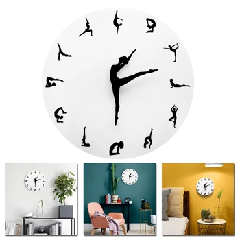 Timelike Sienas Pulkstenis Balerīna, Balets, Dejas Meitene Modeli Akrila Pulksteņi 30X30Cm Par Dāvanu