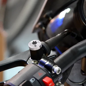 Titāna Skrūves M10X10mm Pitch1.25mm Motocikla Sānu Atpakaļskata Spogulis Caurumu Spraudņa Skrūvi Honda Yamaha Universālā Piederumi