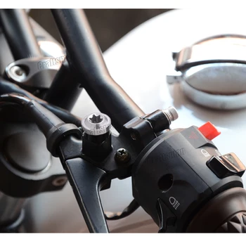 Titāna Skrūves M10X10mm Pitch1.25mm Motocikla Sānu Atpakaļskata Spogulis Caurumu Spraudņa Skrūvi Honda Yamaha Universālā Piederumi