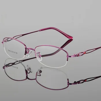 Top Dizaina Sievietes Brilles Retro Modes Melna, Sarkana, Rozā, Violeta Sieviešu Brilles Rāmis Vintage Briļļu Pusi Loka Grezns Brilles