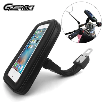 Touch Screen Velosipēdu, Motociklu Tālruņa Turētājs Stūres Tālrunis Stāvēt iPhone 11 Pro Max Mobilo Stāvēt GPS Ūdensizturīgs Somas 6.5