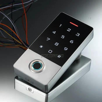 Touch panel RFID ID Ūdensizturīgu IP66 Paroli pirkstu nospiedumu piekļuves kontroles Metāla Gadījumā Biometrijas durvju slēdzenes, Piekļuves Kontroles kepad