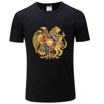 TriDitya HT0536# Unisex Kokvilnas T-krekls armēnijas ģerbonī Vīriešu T Atdzist Modes Augstums Kvalitātes O Apkakli, Īsām Piedurknēm Topi
