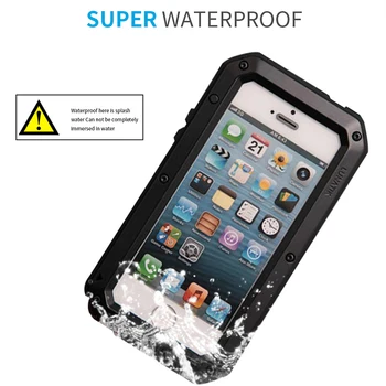 Triecienizturīgs Telefona Gadījumos, iPhone X XS Max 8 7 6 6S Plus 5 5S SE Ūdensizturīgs PC+TPU 3-Slāņu Hibrīda Pilnībā Aizsargātu Gadījumā Telefona Apvalks