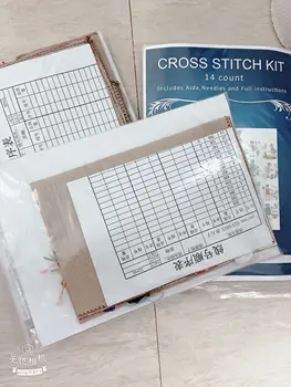 Trusis 2 Skaitot Cross Stitch Komplekts Cross stitch RS kokvilnas ar cross stitch Haejbgqs Ziemassvētku Piparkūkas Cilvēks