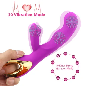 Trusis Dildio Viberator Massager Klitora Stimulators Sexe Rotaļlietas Sievietēm G Sporta Masāžas Rīki, USB Uzlādējams Burvju Zizli