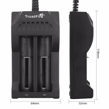 Trustfire TR-017 3,7 V 2Slots Uzlādējams Akumulators Smart Lādētāju 10440 14500 16340 17670 18350 18500 18650 Litija Akumulators