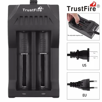 Trustfire TR-017 3,7 V 2Slots Uzlādējams Akumulators Smart Lādētāju 10440 14500 16340 17670 18350 18500 18650 Litija Akumulators