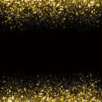 Tumši Melna, Spīdīga Zelta Polka Dot Light Bokeh Dzimšanas Dienas Svinības Personalizētu Photocall Portreta Foto Fona Fotogrāfijas Fons