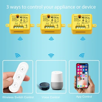 Tuya Smart Dzīves WiFi Slēdža Ligzdā Releja modulis Jaunu ar tālvadības pulti google Home Alexa Echo DIY smart home Automation