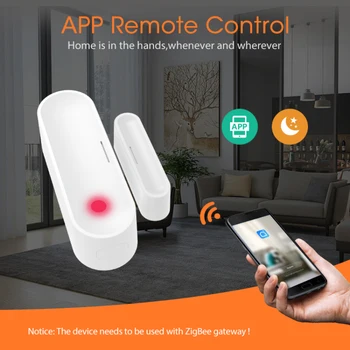 Tuya Smart Zigbee/WiFi Durvju Logu Sensors Detektoru Durvis Atvērtas / Aizvērtas Detektori Brīdinājuma APP Kontroles Darbs Ar Alexa, Google Home