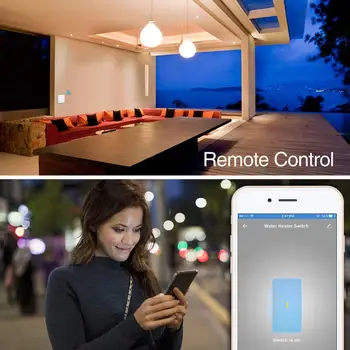 Tuya WiFi Slēdzis Smart Home Google Home Alexa Echo DIY Mājas uzlabošana App Tālvadības PAR OFF Ūdensizturīgs ar Stikla Panelis