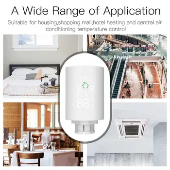 Tuya ZigBee Temperatūras Regulators Tālvadības Termostatu, Sildītāju Ar Alexa Mājas Mini Smart Radiatoru Cilindra Smart Home Sadzīves
