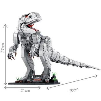 Tyrannosaurus Rex T. rex Trakot Indominus Dinozauru Celtniecības Bloki, Ķieģeļu Jurassic Park Pasaules Modelis Moduļu Radītājs Ekspertu Rotaļlietas