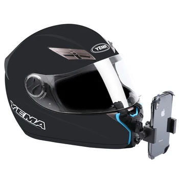 Tālruņa Turētājs Motocikla Ķivere Zoda Stiprinājumi Izliektas Adhesive Mount 360 Grādu Rotācijas Velo Stiprinājums iPhone x 7 huawei xiaomi