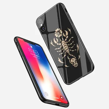 Tālruņa Vāciņu Gadījumā Krabju Scorpion Rūdīts Stikls Dzīvnieku Iphone SE 2020 11 Pro 6 6S Plus 7 8 Plus X XS XR XS Maks Apple Iphone