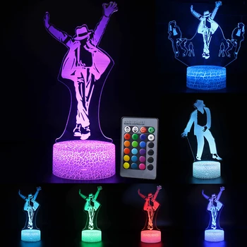 Tālvadības/Touch Kontroli 3D LED Nakts Gaisma Modes Dejotājs 7/16 Mainīt Krāsu LED Galda Galda Lampa Bērniem Ziemassvētku Dāvanu, Mājas apdare Q30