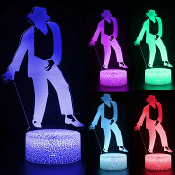 Tālvadības/Touch Kontroli 3D LED Nakts Gaisma Modes Dejotājs 7/16 Mainīt Krāsu LED Galda Galda Lampa Bērniem Ziemassvētku Dāvanu, Mājas apdare Q30
