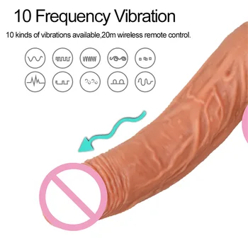 Tālvadības automātiskā teleskopiskie šūpoles apkures vibrējošo dildo dzimumlocekļa falls reālistisks vibrators g spot seksa rotaļlietas, preces pieaugušām sievietēm
