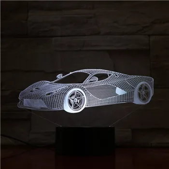 Tālvadības pults Super Jaunu Auto Nakts Gaisma LED Vīzija Stereo Akrila Panelis Galda Dekorēšana 7 Krāsas, Mainīt, Guļamistabas Lampa GX1628