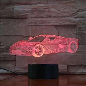Tālvadības pults Super Jaunu Auto Nakts Gaisma LED Vīzija Stereo Akrila Panelis Galda Dekorēšana 7 Krāsas, Mainīt, Guļamistabas Lampa GX1628