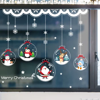 Tēvs Ziemassvētku skatlogu Uzlīmes DIY Sniegpārslas Ornamenti, Sienas Uzlīmes Dzīvojamā Istaba, Veikals, Stikla Apdare