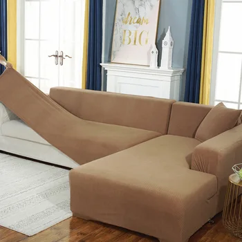 Tīrtoņa Krāsu Biezs Samts Universālas Elastīgu Dīvāns Segumu viesistabā Dīvāns Dvieļu neslīdīgu Sofa Cover Strech Dīvāns Slipcover