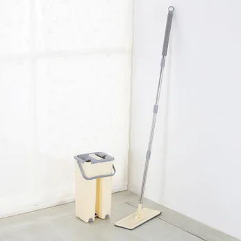 Tīrīšanas Sūkļi Mājas Grīdas Mop Microfiber Mitro Mopu ar Kausu Auduma Dzīvoklis Izspiest Spray Vannas istaba Virtuves Tīru Brīvo Roku Spin