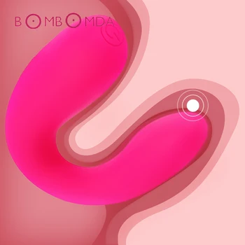 U Forma Spēcīga Vibrējošo Dildo G-spot Vibrators Klitora Stimulācijai, Vaginālo Orgasmu Anālais Vibrators Masturbācija Seksa Rotaļlietas, lai Sieviete