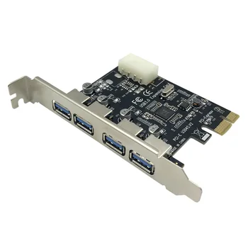 U3V PCI Express Post Karte PCI-E USB 3.0 Adapteris Karte 4 Porti 5 gb / s PCIE Paplašināšanas Karti Pievienotu Kartes uz Windows Sistēmas