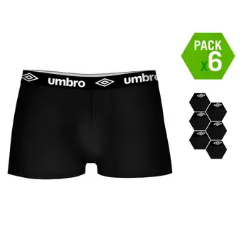 UMBRO tipa biksītes bokseris pack 3/6 Gab. melnā krāsā vīriešiem