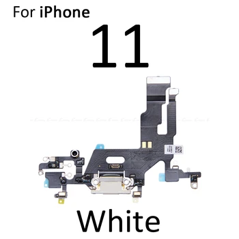USB Lādētāja kontaktu Dokstacijas Pieslēgvieta Uzlādes Ostas Replacemen Flex Kabelis Priekš iPhone 11 Ar Mikrofons Mic Remonta Daļas