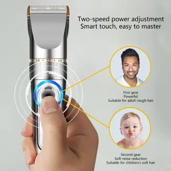 USB Smart Touch LCD Hair Clipper Elektriskie Matu Skūšanās Ierīces Sadzīves Darbarīki