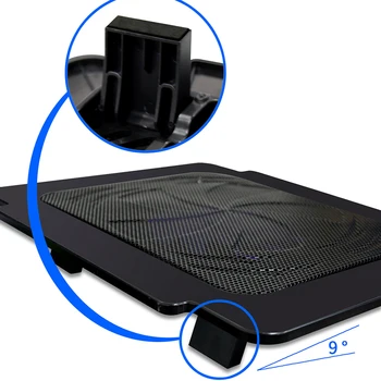 USB Spēļu Klēpjdators LED Silent Fan Cooler Regulējams Piezīmju Dzesēšanas Spilventiņu Statīva Turētājs Klēpjdatoru ventilators Dzesēšanas Spilventiņi