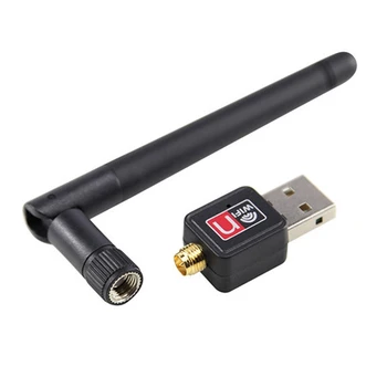 USB2.0 Wifi Dongle Adapteri Kartes Mini 600Mbps 5DB Antenu Bezvadu Tīkls LAN Karti, WiFi Uztvērējs, lai Portatīvo DATORU