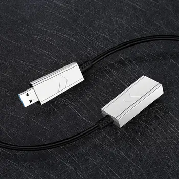 USB3.0 pagarinātāja kabelis Saderīga USB2.0/1.1 vīriešu un sieviešu ātrgaitas 5Gbps USB super ātrgaitas optisko šķiedru kompozīta kabelis
