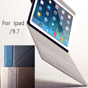 UTHAI E025 iPad GAISA / AIR2 / Gadījumā 9.7 Tablete Bluetooth Klaviatūru 3-in-1 Slim Portable Maksts, lai iPad4 / 3/2 / mini123