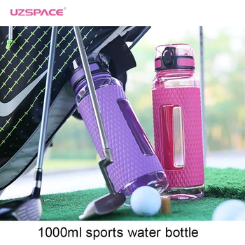 UZSPACE Sporta Ūdens Pudeles, trenažieru Zāle, hermētiskos Drop-pierādījums Portatīvo Kratītāju Āra Ceļojumu Tējkanna Dzērienu Plastmasas Ūdens Pudeli Bez BPA