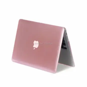 Ultra-Plānas Metāla Rose Gold Spīdīgs Grūti Lieta + Keyboard Cover Ādas Macbook Air 11 13