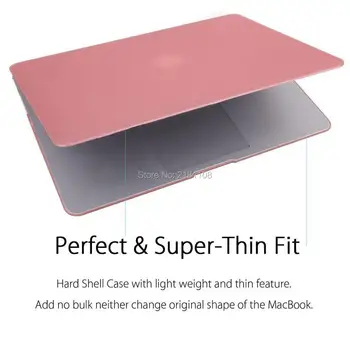 Ultra-Plānas Metāla Rose Gold Spīdīgs Grūti Lieta + Keyboard Cover Ādas Macbook Air 11 13